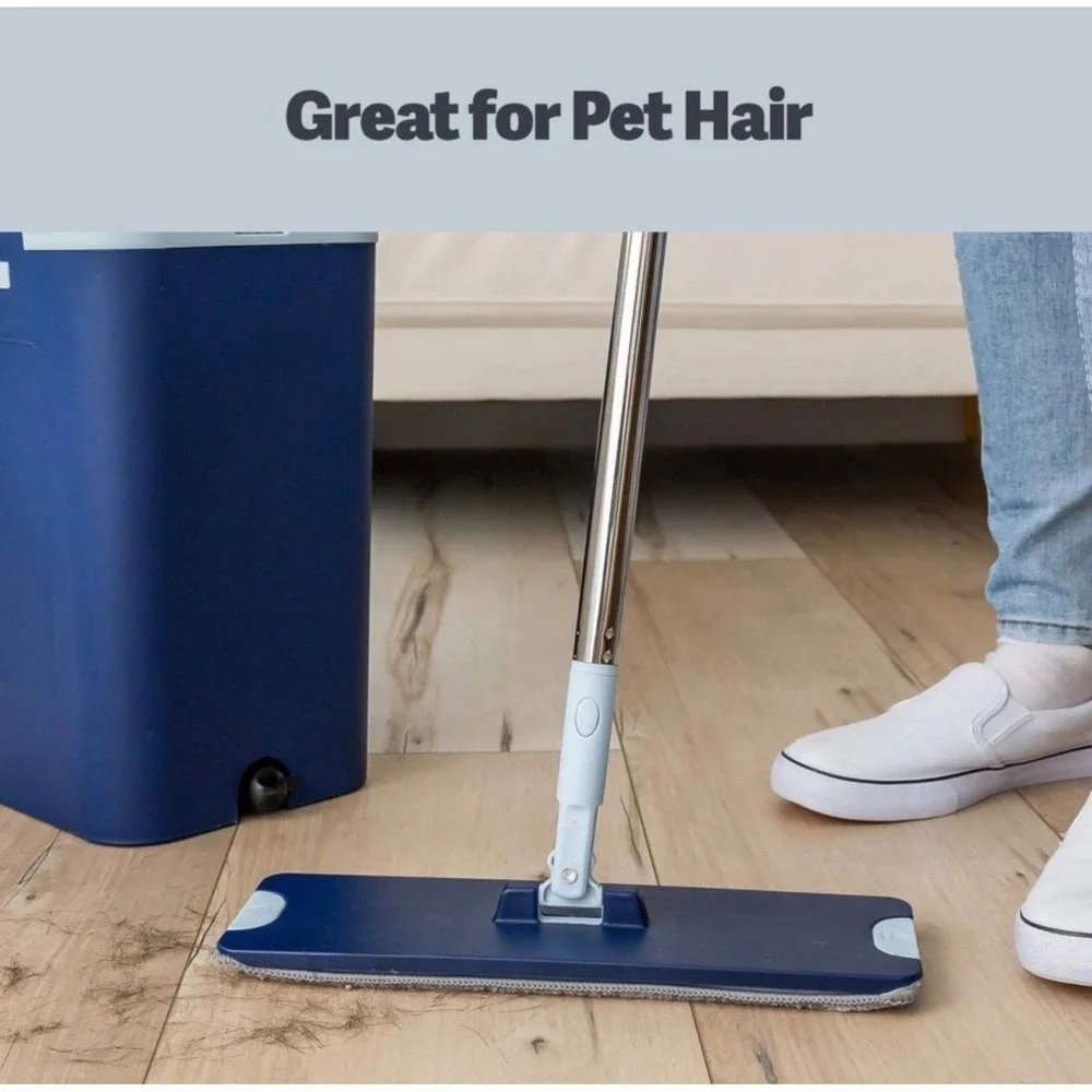 Casabella Clean Water Flat Mop Bucket System- Microfiber Mop All In 1- BRAND NEW